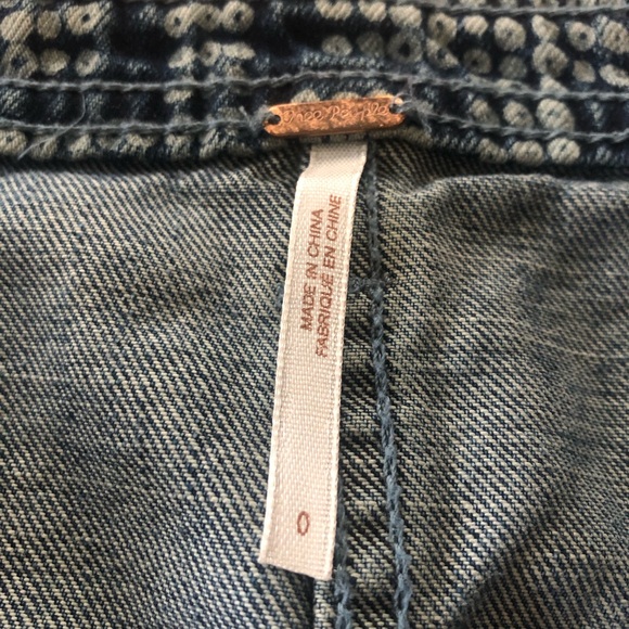 Free People School Daze Denim Jean Mini Skirt - Picture 3 of 5